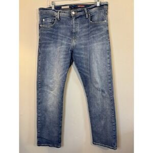 MOTHER Jeans Looker Ankle Chew Mums The Word 32 Blue Stretch
